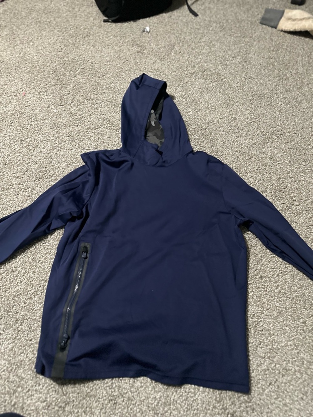 Men's Crewneck Hoodie Sweater in Navy